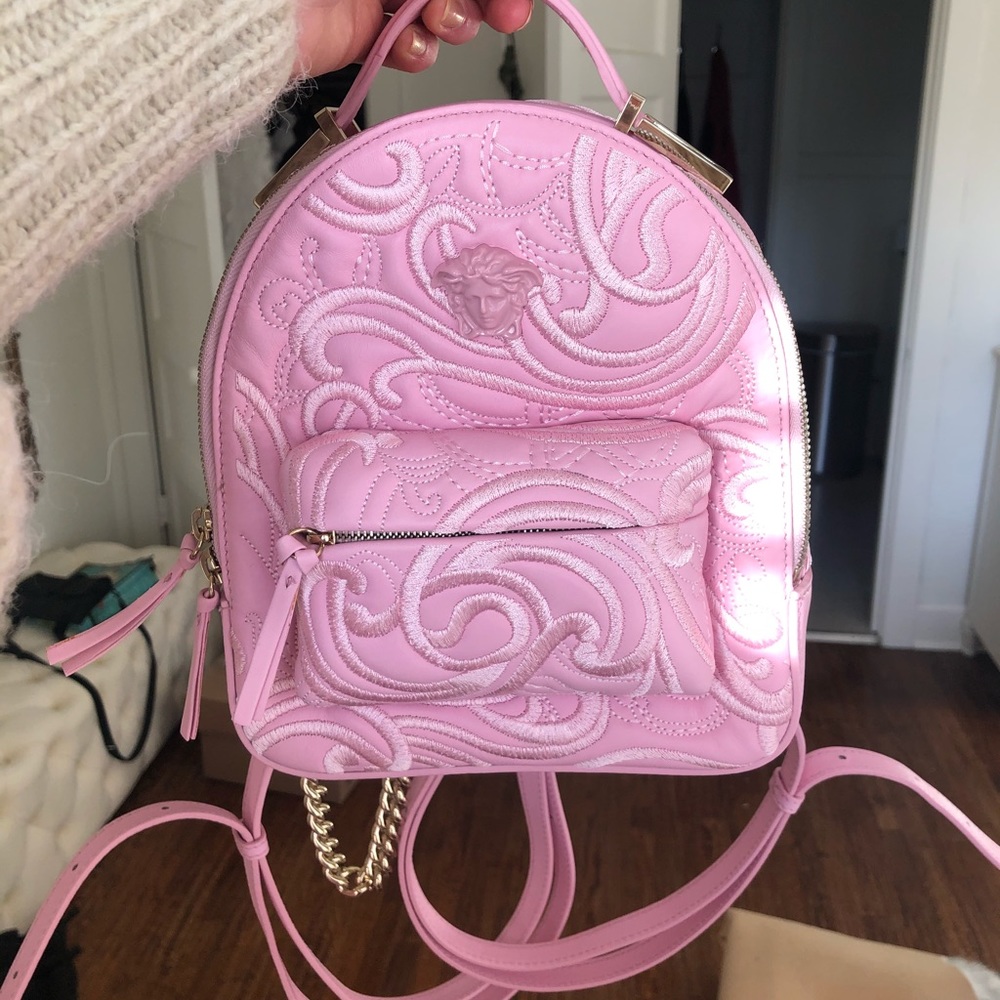 NEW Versace Embroidered Baroque Mini Backpack